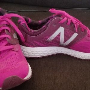 Pink new balance fresh foam sneakers